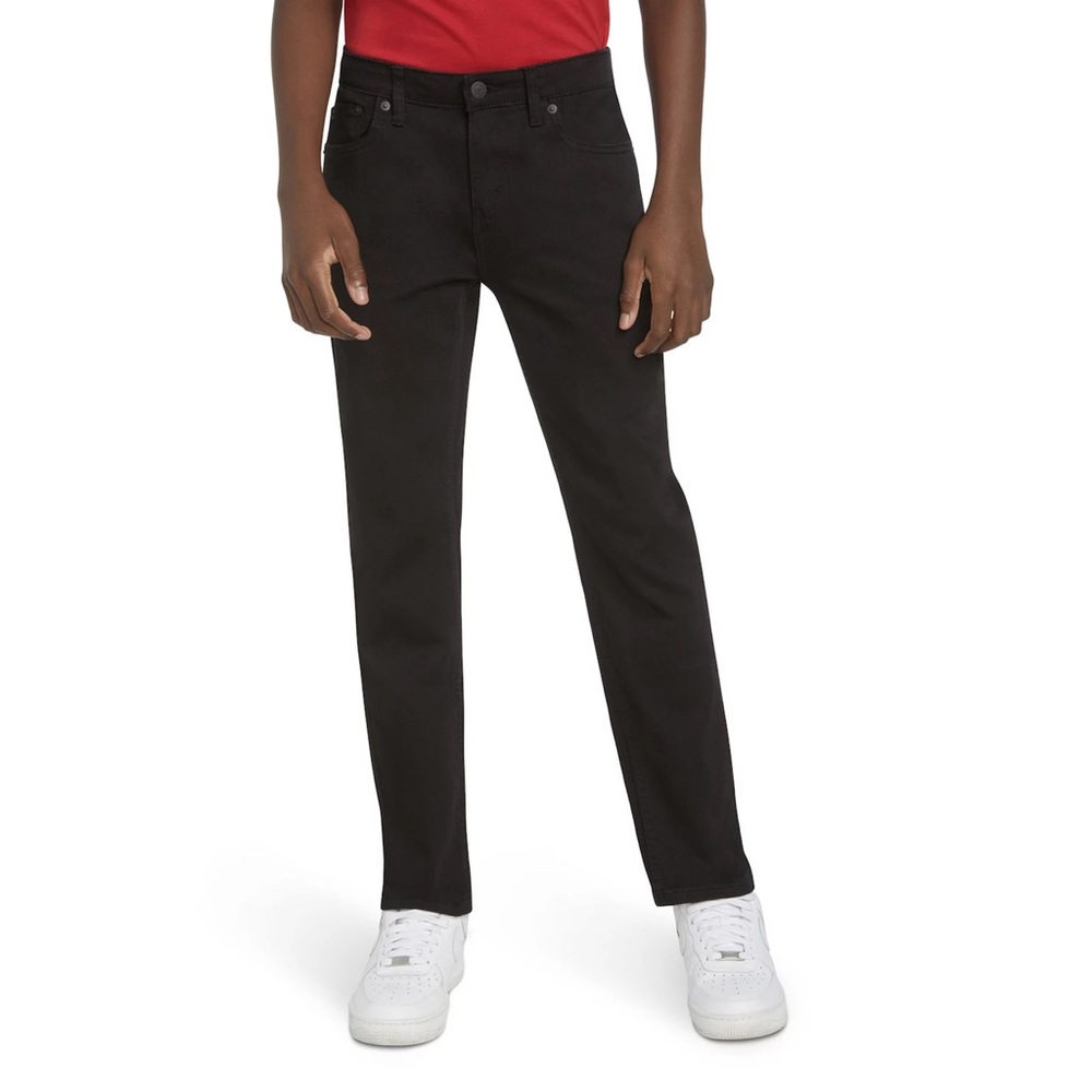 Boys Black Levi’s 502 Regular Taper Stretch Size W29 L30